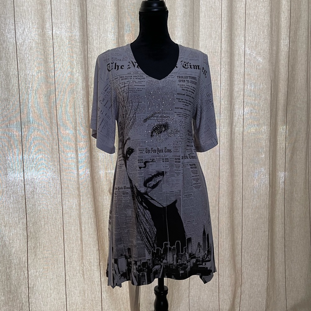 Newsprint Tunic
